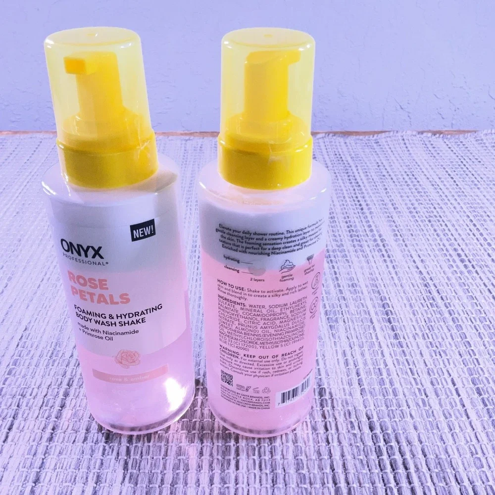 2x Onyx Rose Petals Foaming Hydrating Body Wash Shake 16.2oz Moisturizing